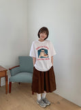 Dukes Cat Print Short Sleeve Tee