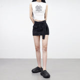 2K Cargo Denim Mini Skirt