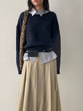 Alpaca Wool Boat Neck Crop Knit