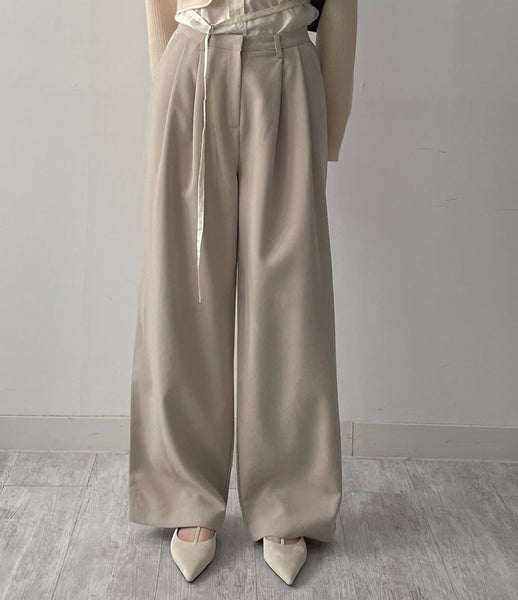 【INCHANT ME】Kendil Two-Tuck Wide Slacks INCHANT ME(インチャントミー) - ケンディルツータックワイド