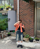 Glit Shirring Ribbon Crop Shirt