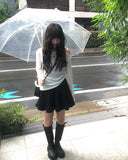 Lux Wrap Flare Mini Skirt