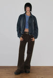 DENIM BELTED POCKET JACKET