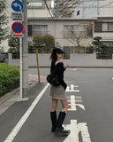 Abyss Washing Denim Mini Skirt