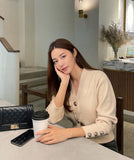 Selling Gold V-neck Knit Cardigan