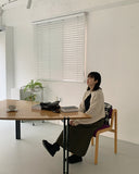 Himins wool collar bolero cardigan