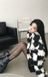 Alice Chess Fur Jacket