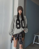 80 Numbering Printing Loose Fit Long Sleeve