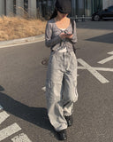 Sori Cargo Wide Denim Pants