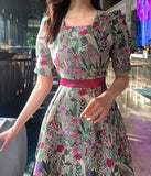 Moritz Jacquard Flared One Piece