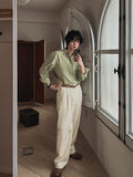 Again one tuck denim pants