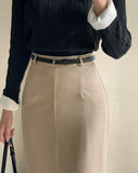 Aldi Basic H-Line Long Skirt (Belt Set)
