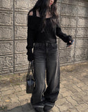 Tsuri Wide Long Denim Pants