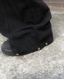 Glen Side Snap Wide Cotton Pants
