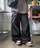 Hedind diagonal cargo wide pants