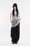 Airy wide balloon cotton pants