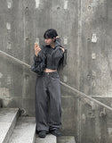 Kanti Wide Cut Washing Denim Pants