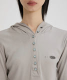 Button Up Lace Hoodie