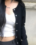 Ati Basic Round Knit Cardigan