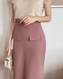 Hoyren Flap H-Line Long Skirt