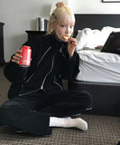 LETTERING PIPING TRACK ZIP-UP