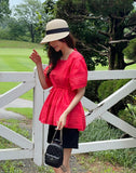 Abel Square Punching Lace Blouse