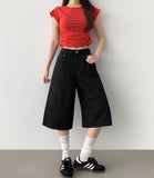 Amecaji Street Bermuda Three Quarter Cotton Pants