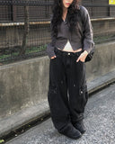 Fabi Two-Way Knit Hood Zip-Up Cardigan