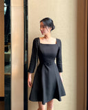 Beike Square Neck Belt One Piece