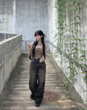 Hako Sand Washing Pintuck Wide Pants