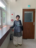 Eluki pigment color matching printing long sleeve tee