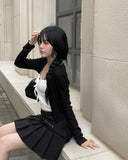 Seat Diagonal Belt Mini Skirt