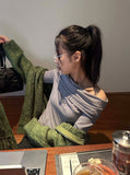 RIBBED SHOULDER KNIT