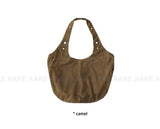 SUEDE EYELET SHOULDER BAG