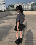 Sou pleats mini skirt