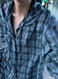 Aaron Linen Check Hood Shirt