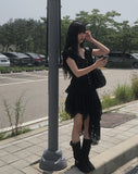 Shuri Puff Lace Short Sleeve Blouse