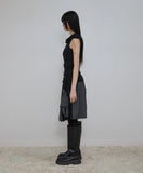 Asymmetrical Draped Midi Skirt