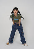 AK. LEATHER LABEL CARGO DENIM