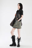 Abel denim belt skirt