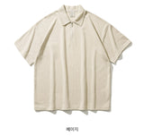 Wide Collar Short Sleeve T-shirt