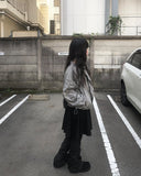 Hidden Shirring Windbreaker String Jacket