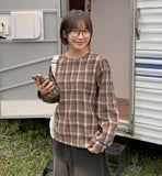 Endini Round Check Blouse