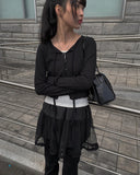 Capy Layered Tiered Mini Skirt