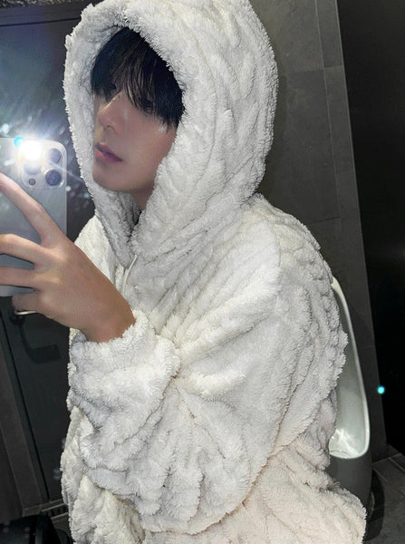 【COSYHARU】Cable Fleece Hood COSYHARU (コシハル) - ケーブルフリースフーディ / Cable