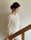 Loa Lace Flower Surgical Blouse