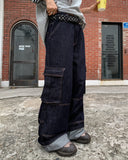 Abe Raw Stitch Cargo Denim Pants