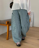 Tsuminko Stripe Balloon Denim Cargo Pants