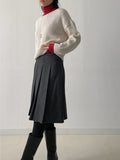 Alpaca Wool Boat Neck Crop Knit