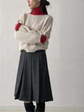 Alpaca Wool Boat Neck Crop Knit